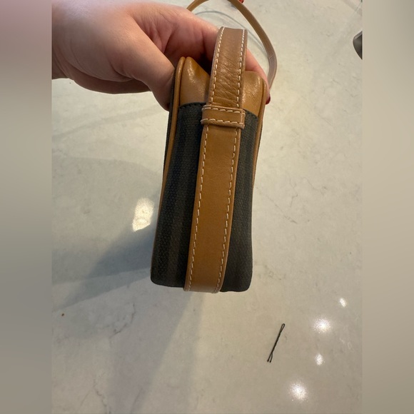 Vintage Fendi Roma Italy 1925 Bag, Cloth And Leather Crossbody Bag - Picture 4 of 8